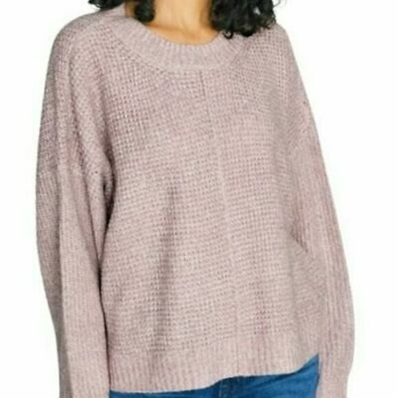 Sanctuary Sorry Not Sorry Sweater Top L Chunky Marled Lavender Stone NEW Tag B59 - Picture 1 of 6
